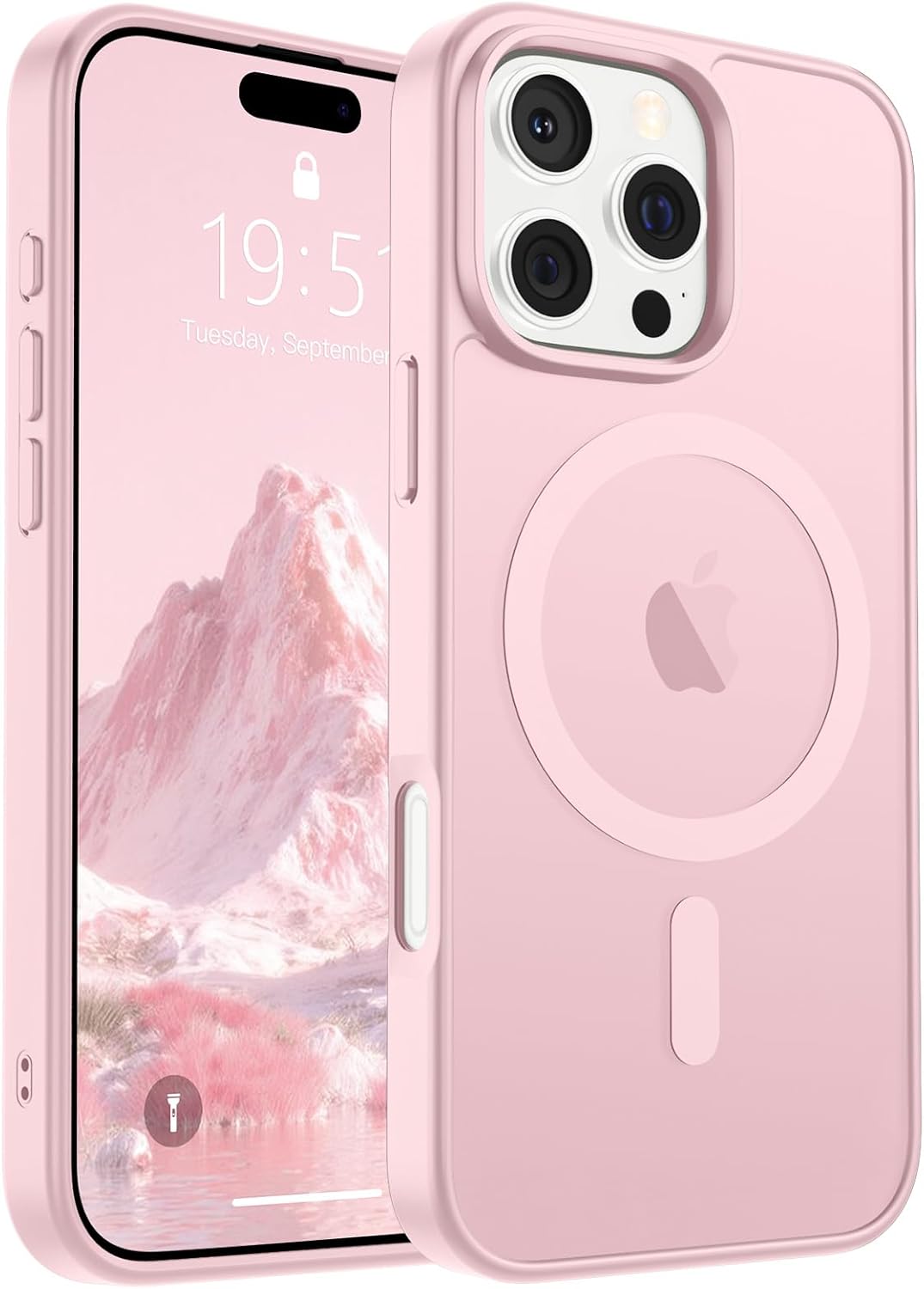 SUPFINE Magnetic for iPhone 17 Case (Compatible with MagSafe)(Military Grade Drop Protection) Translucent Matte Shockproof with Anti-Fingerprint Phone Cover,Black