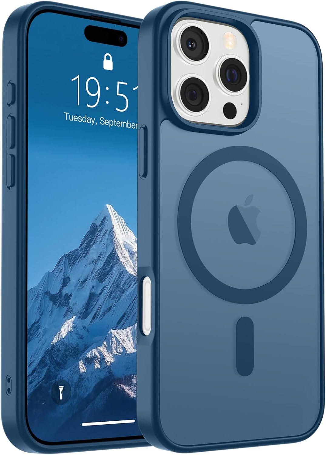 SUPFINE Magnetic for iPhone 17 Case (Compatible with MagSafe)(Military Grade Drop Protection) Translucent Matte Shockproof with Anti-Fingerprint Phone Cover,Black