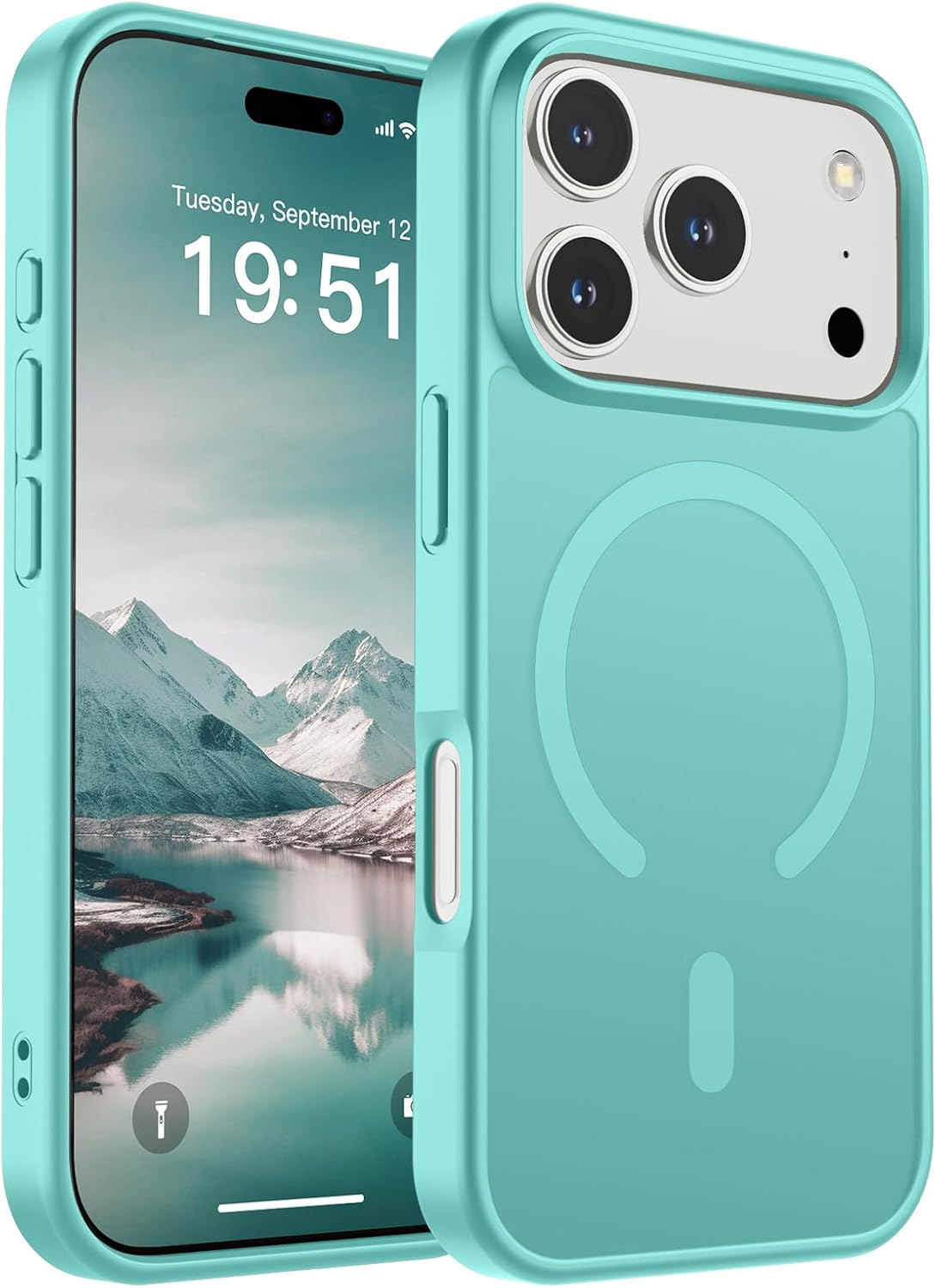 SUPFINE Magnetic for iPhone 17 Case (Compatible with MagSafe)(Military Grade Drop Protection) Translucent Matte Shockproof with Anti-Fingerprint Phone Cover,Black