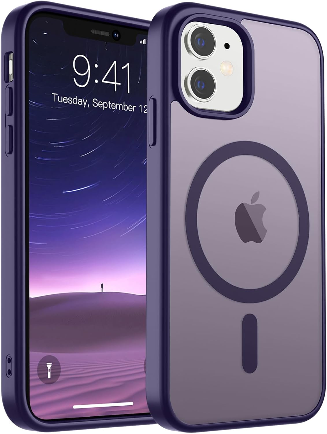 SUPFINE Magnetic for iPhone 17 Case (Compatible with MagSafe)(Military Grade Drop Protection) Translucent Matte Shockproof with Anti-Fingerprint Phone Cover,Black