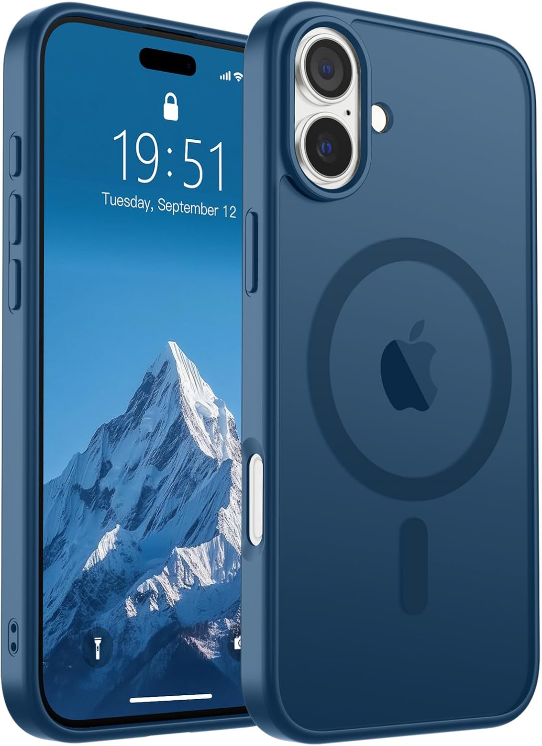 SUPFINE Magnetic for iPhone 17 Case (Compatible with MagSafe)(Military Grade Drop Protection) Translucent Matte Shockproof with Anti-Fingerprint Phone Cover,Black