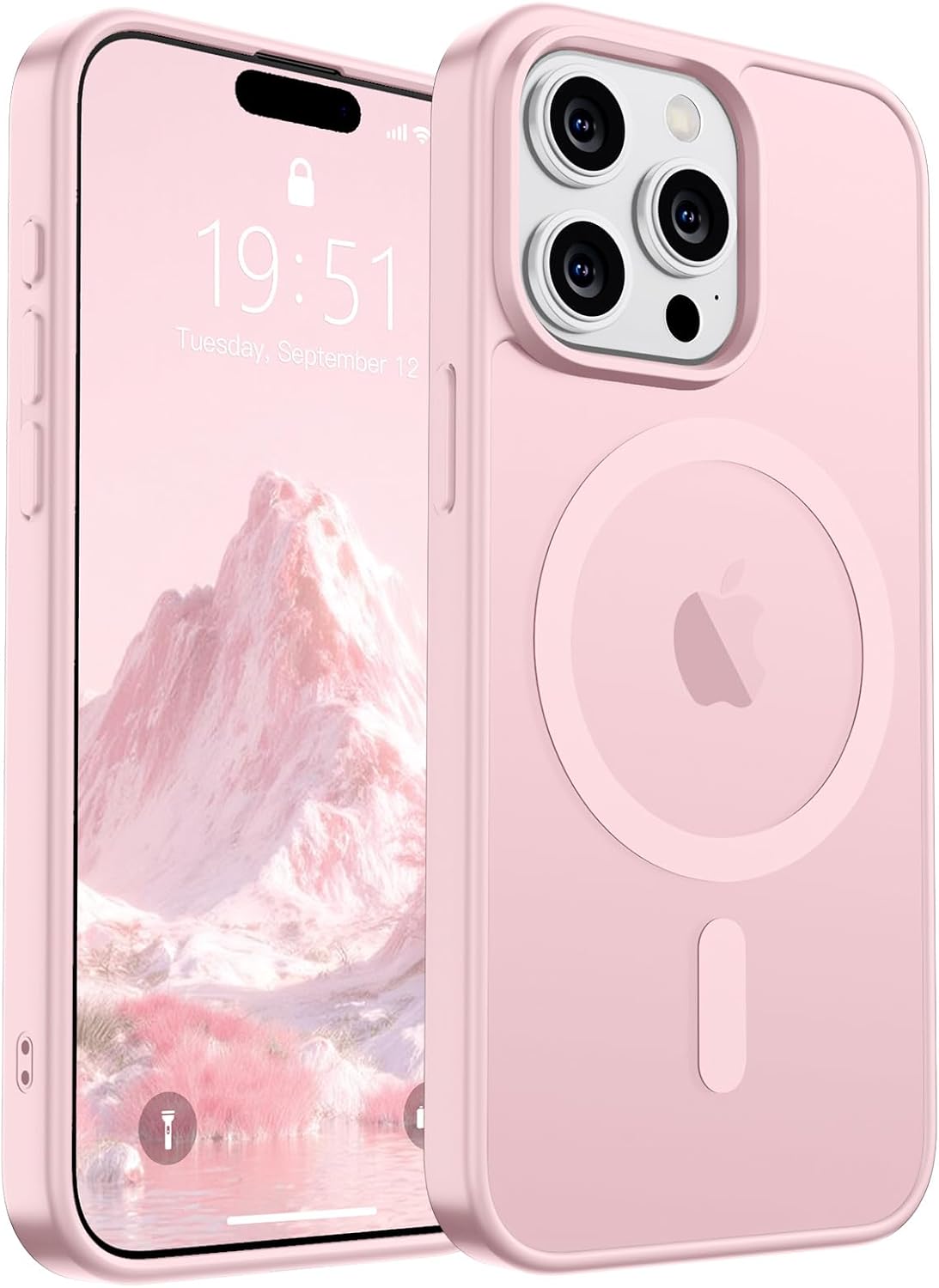 SUPFINE Magnetic for iPhone 17 Case (Compatible with MagSafe)(Military Grade Drop Protection) Translucent Matte Shockproof with Anti-Fingerprint Phone Cover,Black