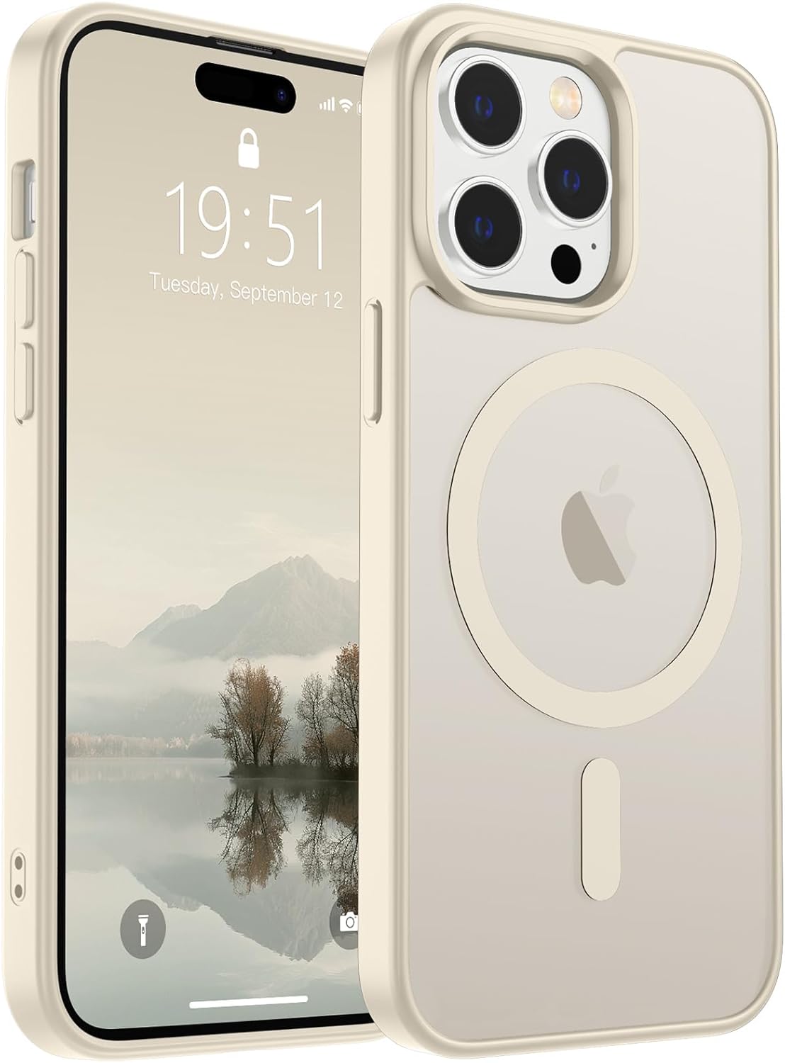 SUPFINE Magnetic for iPhone 17 Case (Compatible with MagSafe)(Military Grade Drop Protection) Translucent Matte Shockproof with Anti-Fingerprint Phone Cover,Black