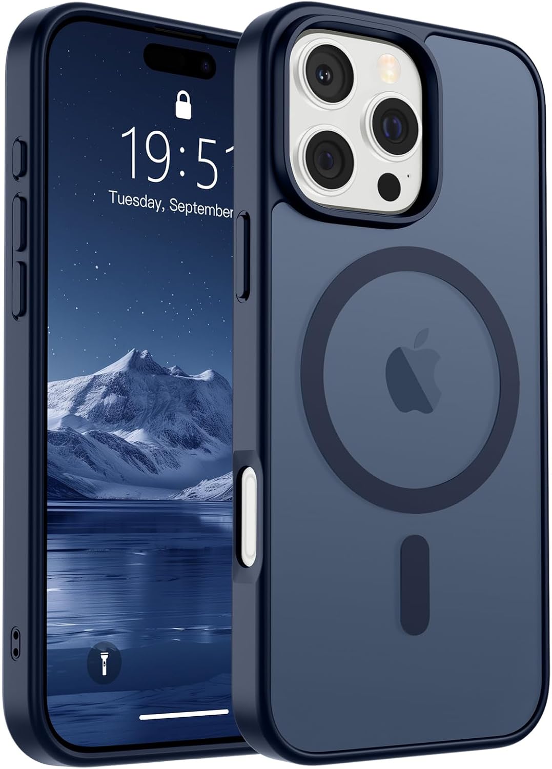 SUPFINE Magnetic for iPhone 17 Case (Compatible with MagSafe)(Military Grade Drop Protection) Translucent Matte Shockproof with Anti-Fingerprint Phone Cover,Black