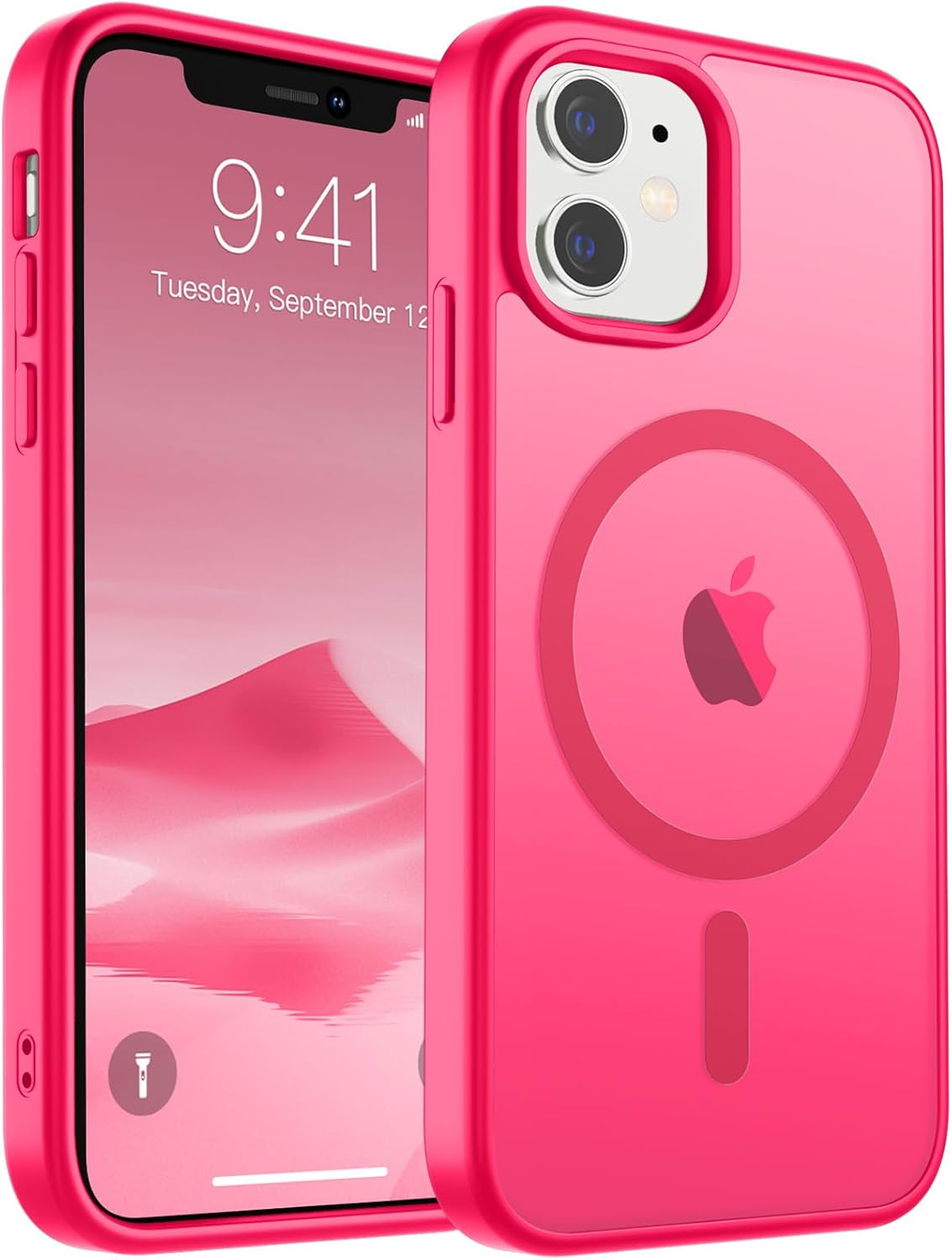 SUPFINE Magnetic for iPhone 17 Case (Compatible with MagSafe)(Military Grade Drop Protection) Translucent Matte Shockproof with Anti-Fingerprint Phone Cover,Black
