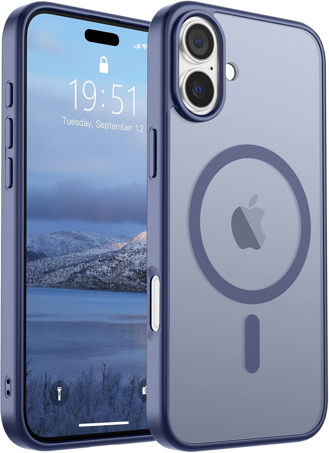 SUPFINE Magnetic for iPhone 17 Case (Compatible with MagSafe)(Military Grade Drop Protection) Translucent Matte Shockproof with Anti-Fingerprint Phone Cover,Black