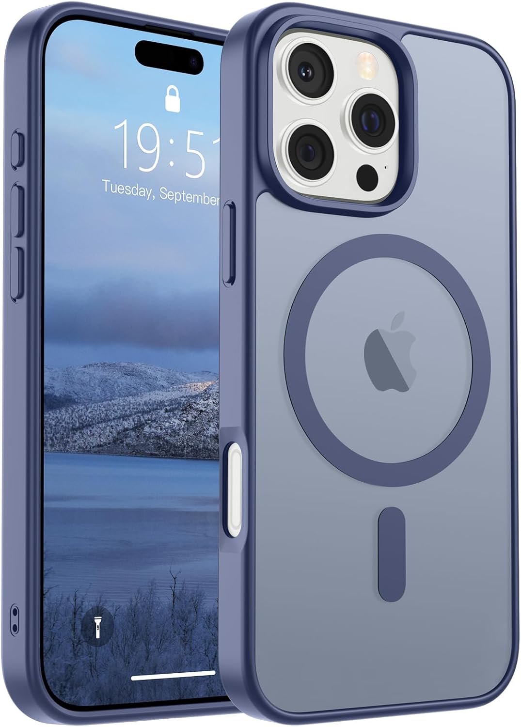 SUPFINE Magnetic for iPhone 17 Case (Compatible with MagSafe)(Military Grade Drop Protection) Translucent Matte Shockproof with Anti-Fingerprint Phone Cover,Black
