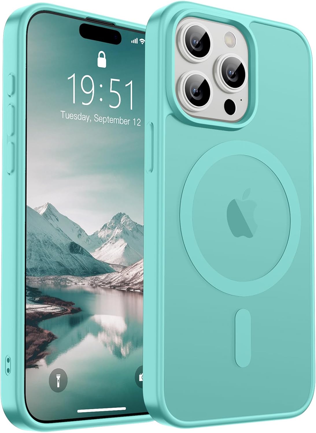 SUPFINE Magnetic for iPhone 17 Case (Compatible with MagSafe)(Military Grade Drop Protection) Translucent Matte Shockproof with Anti-Fingerprint Phone Cover,Black