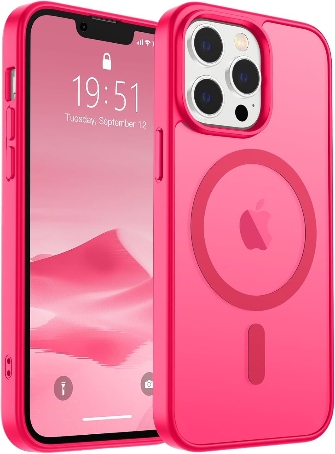 SUPFINE Magnetic for iPhone 17 Case (Compatible with MagSafe)(Military Grade Drop Protection) Translucent Matte Shockproof with Anti-Fingerprint Phone Cover,Black