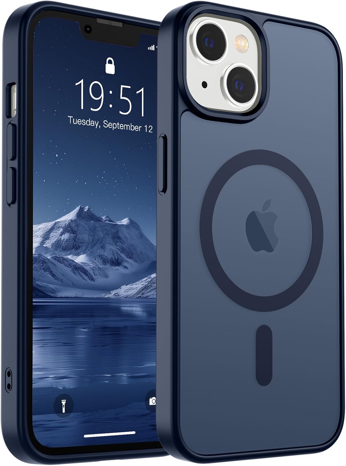SUPFINE Magnetic for iPhone 17 Case (Compatible with MagSafe)(Military Grade Drop Protection) Translucent Matte Shockproof with Anti-Fingerprint Phone Cover,Black