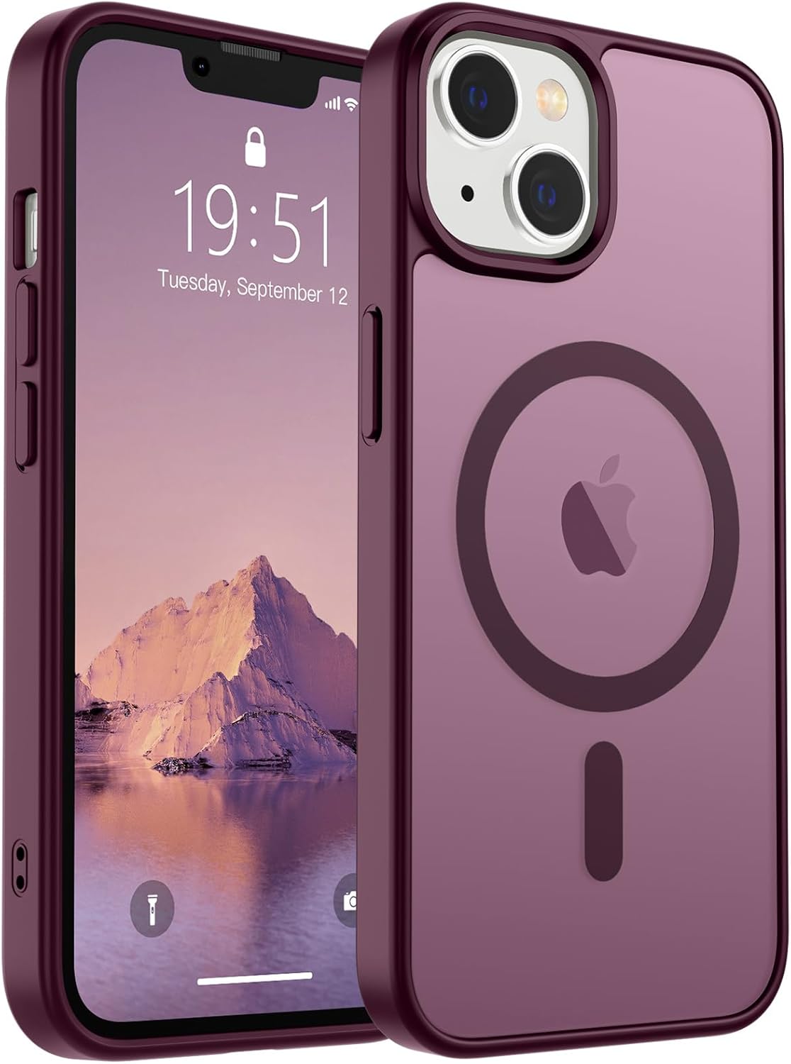 SUPFINE Magnetic for iPhone 17 Case (Compatible with MagSafe)(Military Grade Drop Protection) Translucent Matte Shockproof with Anti-Fingerprint Phone Cover,Black