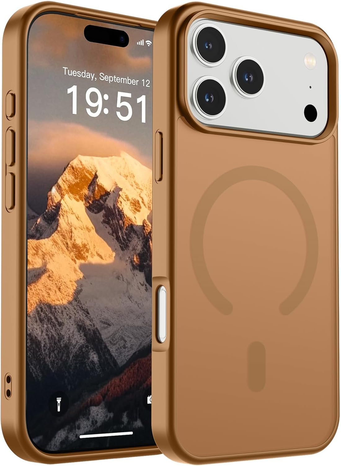 SUPFINE Magnetic for iPhone 17 Case (Compatible with MagSafe)(Military Grade Drop Protection) Translucent Matte Shockproof with Anti-Fingerprint Phone Cover,Black
