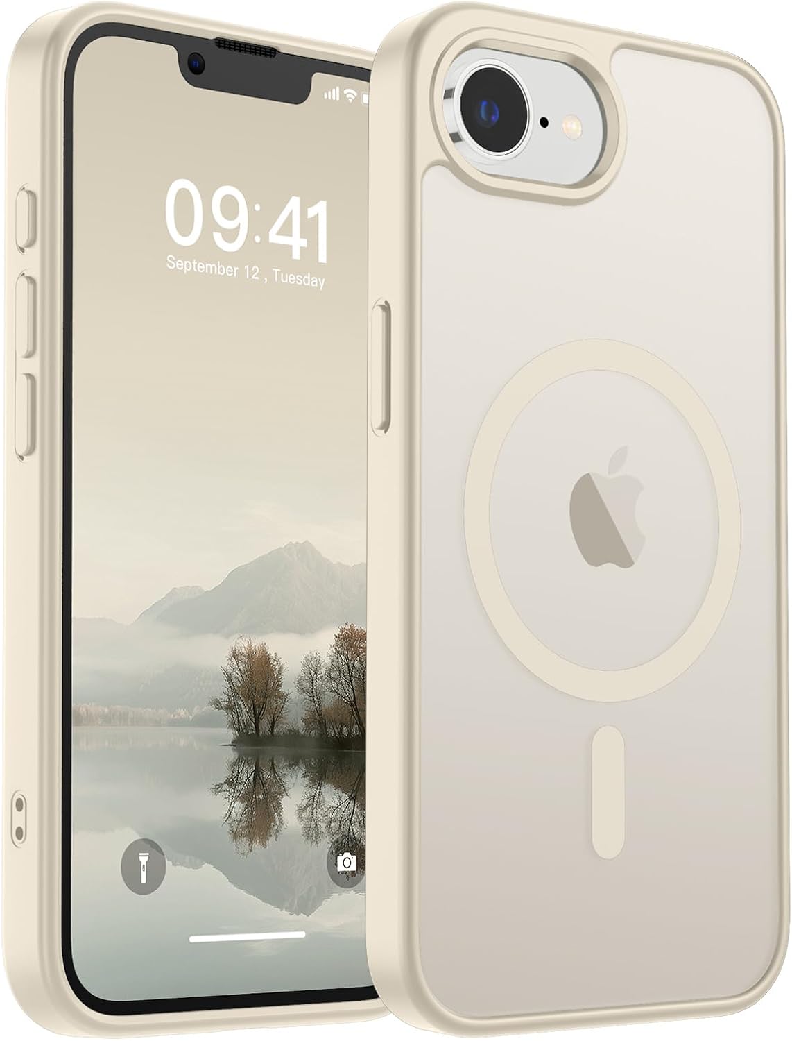 SUPFINE Magnetic for iPhone 17 Case (Compatible with MagSafe)(Military Grade Drop Protection) Translucent Matte Shockproof with Anti-Fingerprint Phone Cover,Black