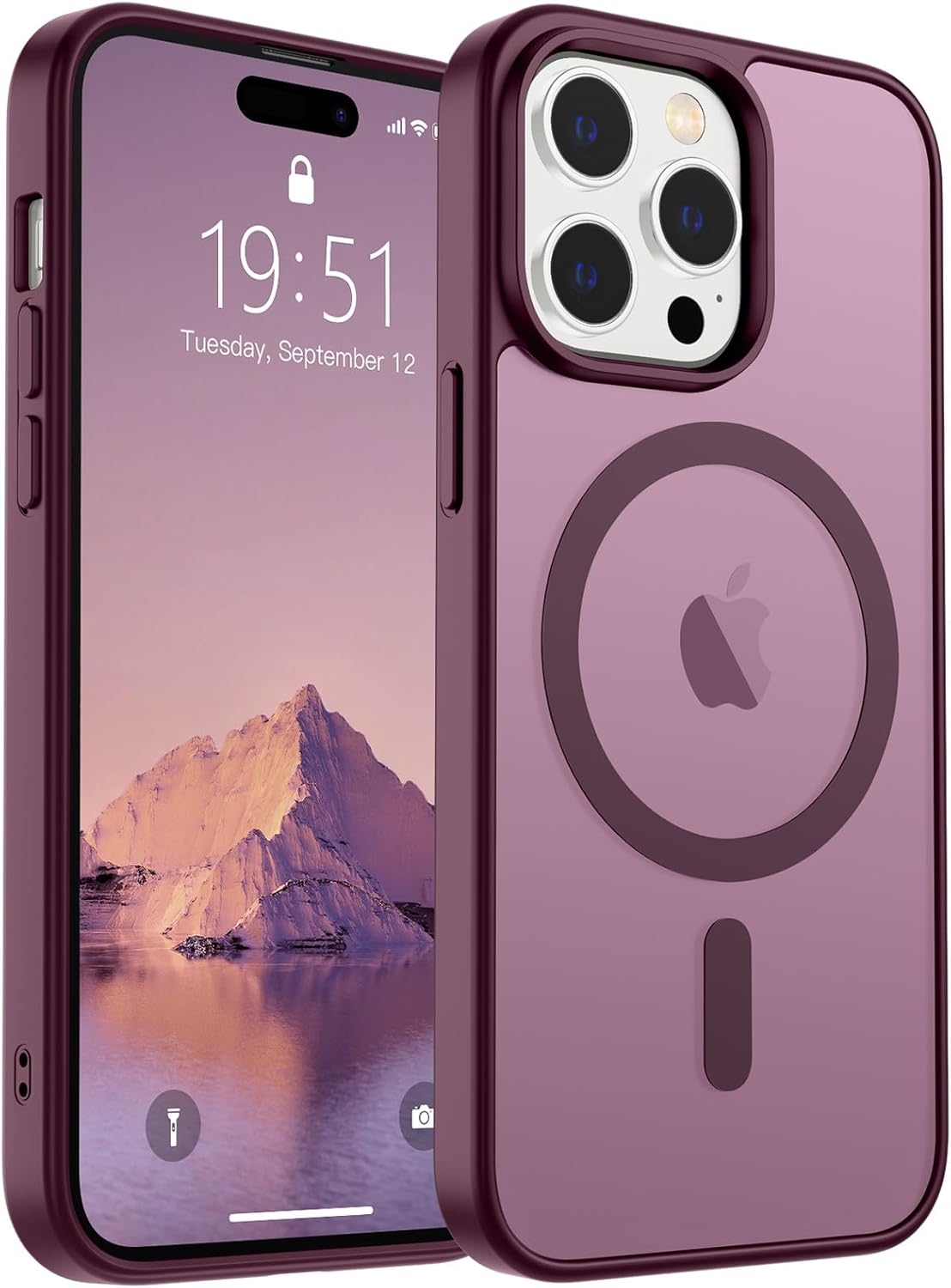 SUPFINE Magnetic for iPhone 17 Case (Compatible with MagSafe)(Military Grade Drop Protection) Translucent Matte Shockproof with Anti-Fingerprint Phone Cover,Black