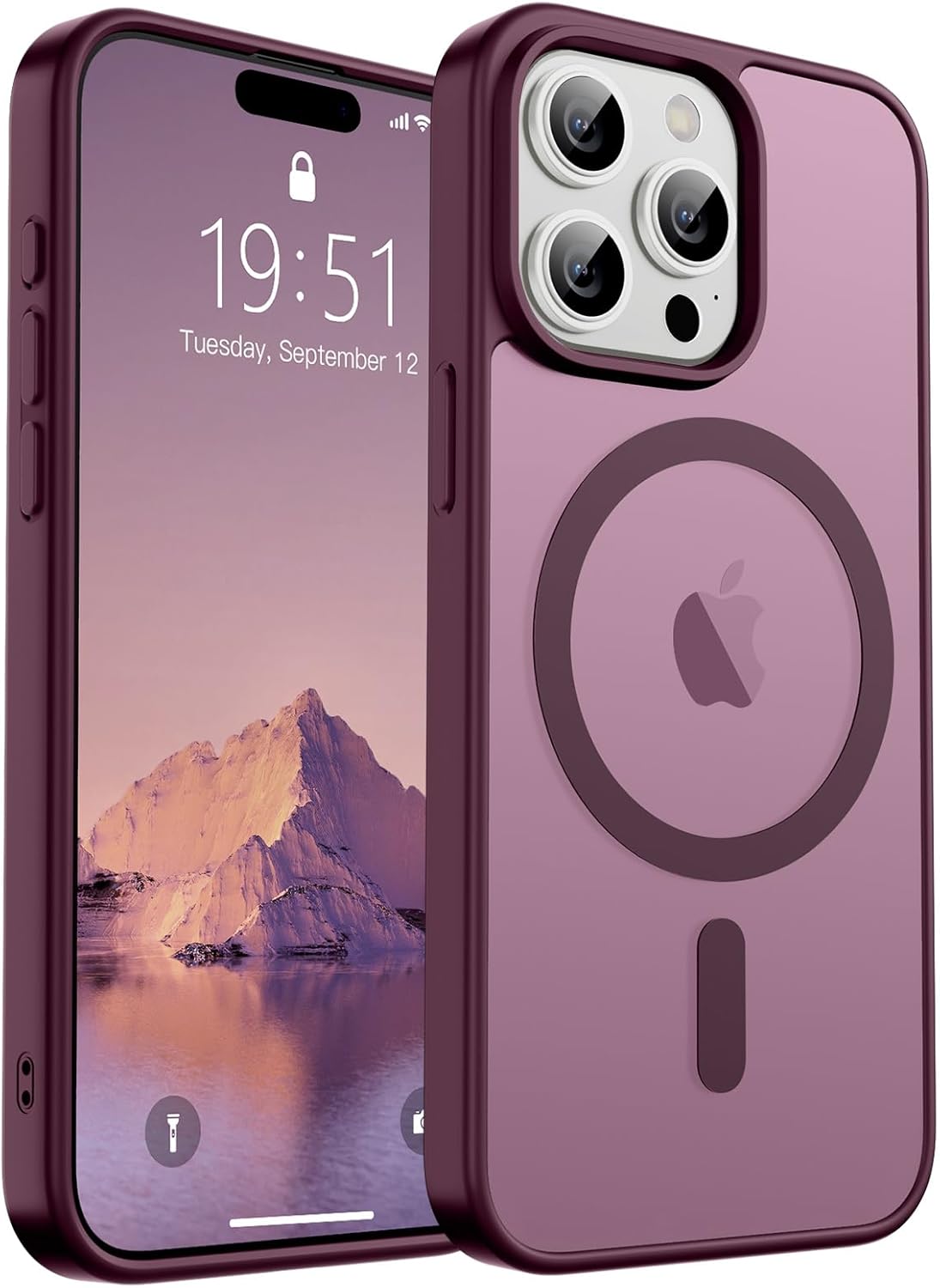 SUPFINE Magnetic for iPhone 17 Case (Compatible with MagSafe)(Military Grade Drop Protection) Translucent Matte Shockproof with Anti-Fingerprint Phone Cover,Black