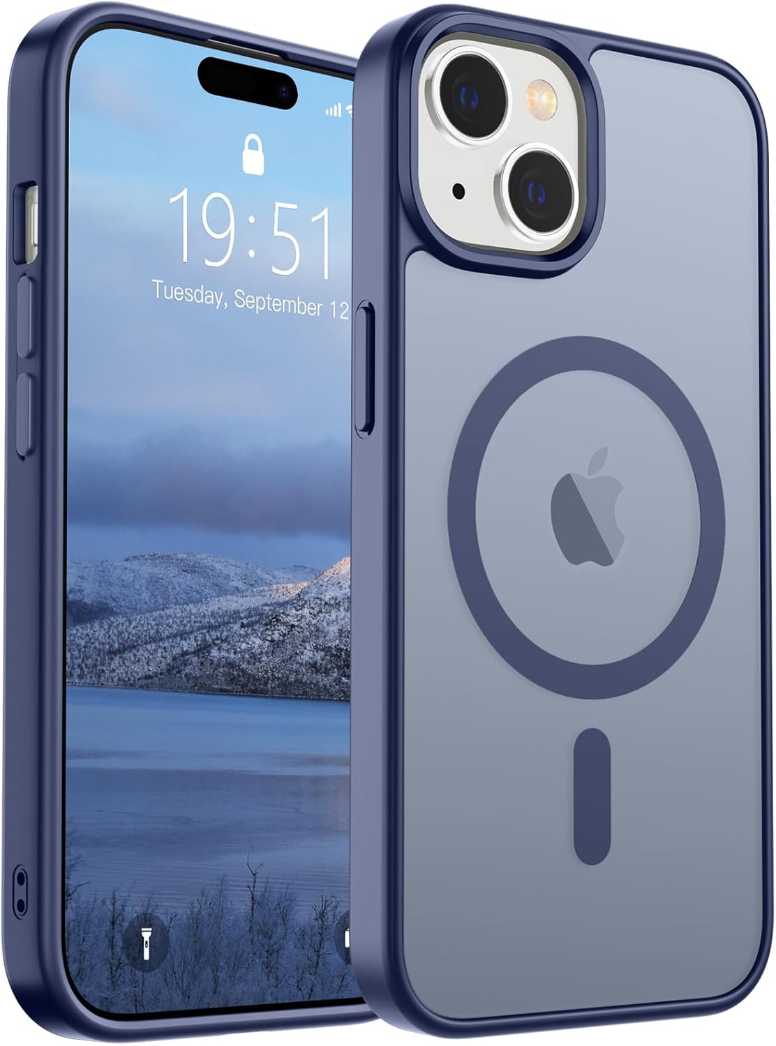 SUPFINE Magnetic for iPhone 17 Case (Compatible with MagSafe)(Military Grade Drop Protection) Translucent Matte Shockproof with Anti-Fingerprint Phone Cover,Black