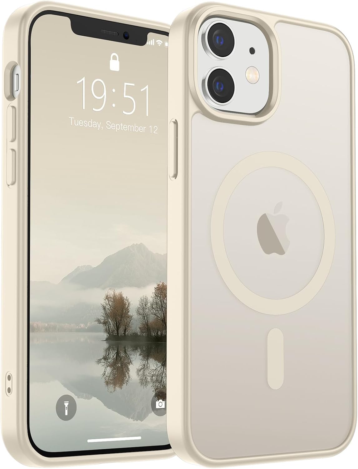 SUPFINE Magnetic for iPhone 17 Case (Compatible with MagSafe)(Military Grade Drop Protection) Translucent Matte Shockproof with Anti-Fingerprint Phone Cover,Black