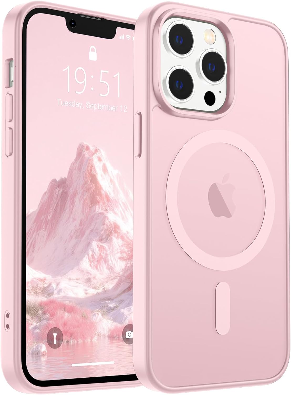 SUPFINE Magnetic for iPhone 17 Case (Compatible with MagSafe)(Military Grade Drop Protection) Translucent Matte Shockproof with Anti-Fingerprint Phone Cover,Black