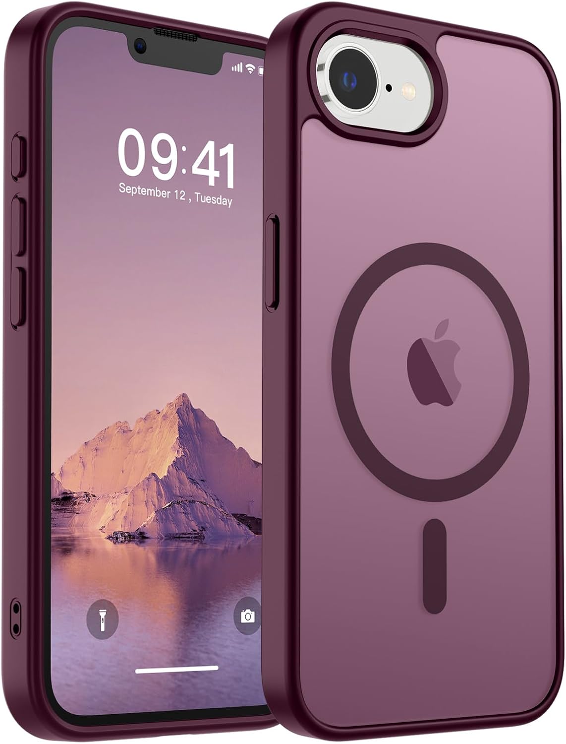 SUPFINE Magnetic for iPhone 17 Case (Compatible with MagSafe)(Military Grade Drop Protection) Translucent Matte Shockproof with Anti-Fingerprint Phone Cover,Black