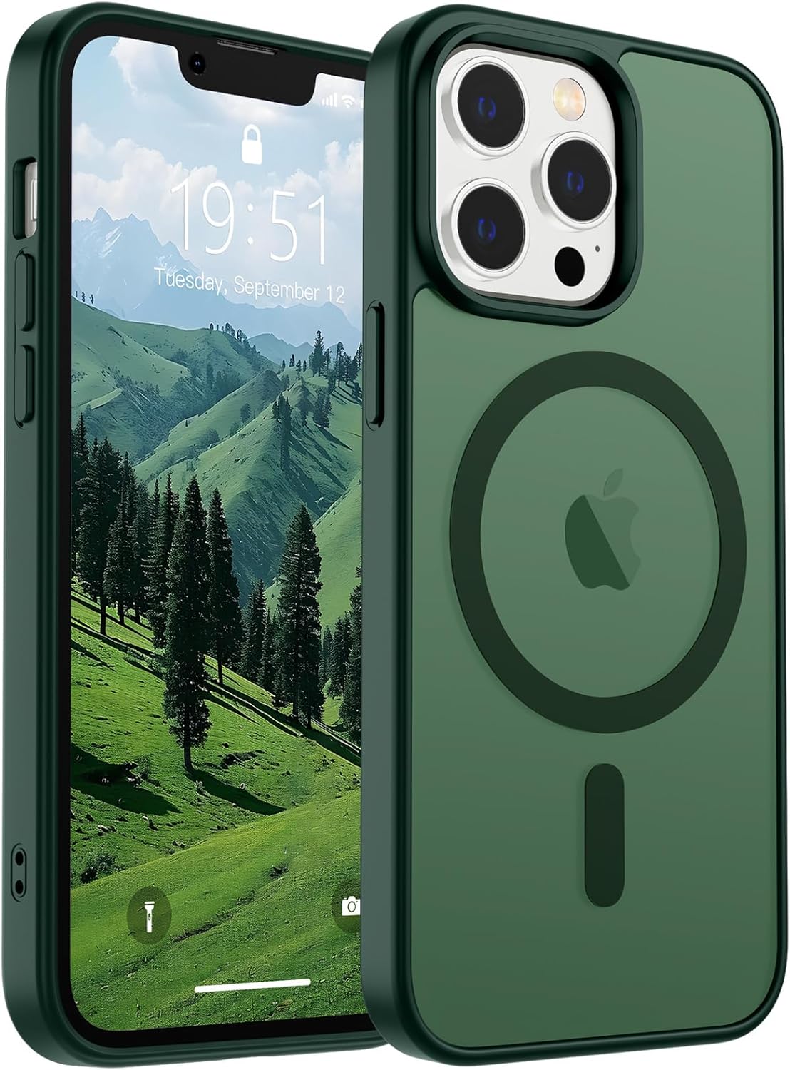SUPFINE Magnetic for iPhone 17 Case (Compatible with MagSafe)(Military Grade Drop Protection) Translucent Matte Shockproof with Anti-Fingerprint Phone Cover,Black