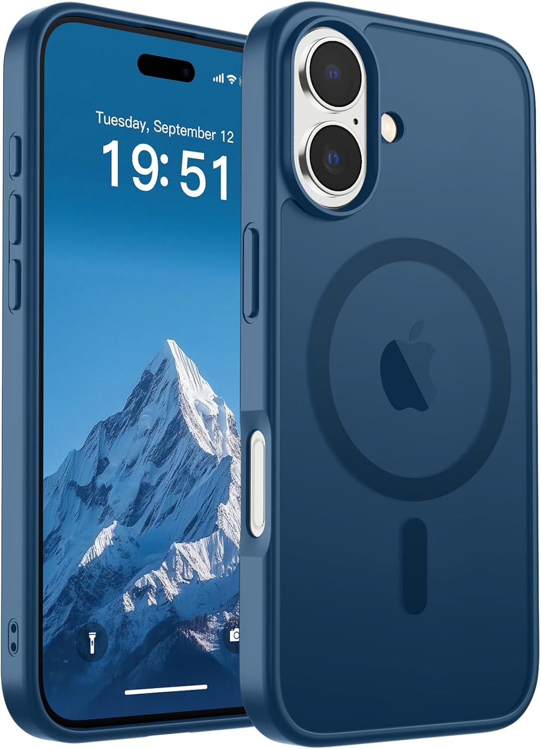 SUPFINE Magnetic for iPhone 17 Case (Compatible with MagSafe)(Military Grade Drop Protection) Translucent Matte Shockproof with Anti-Fingerprint Phone Cover,Black