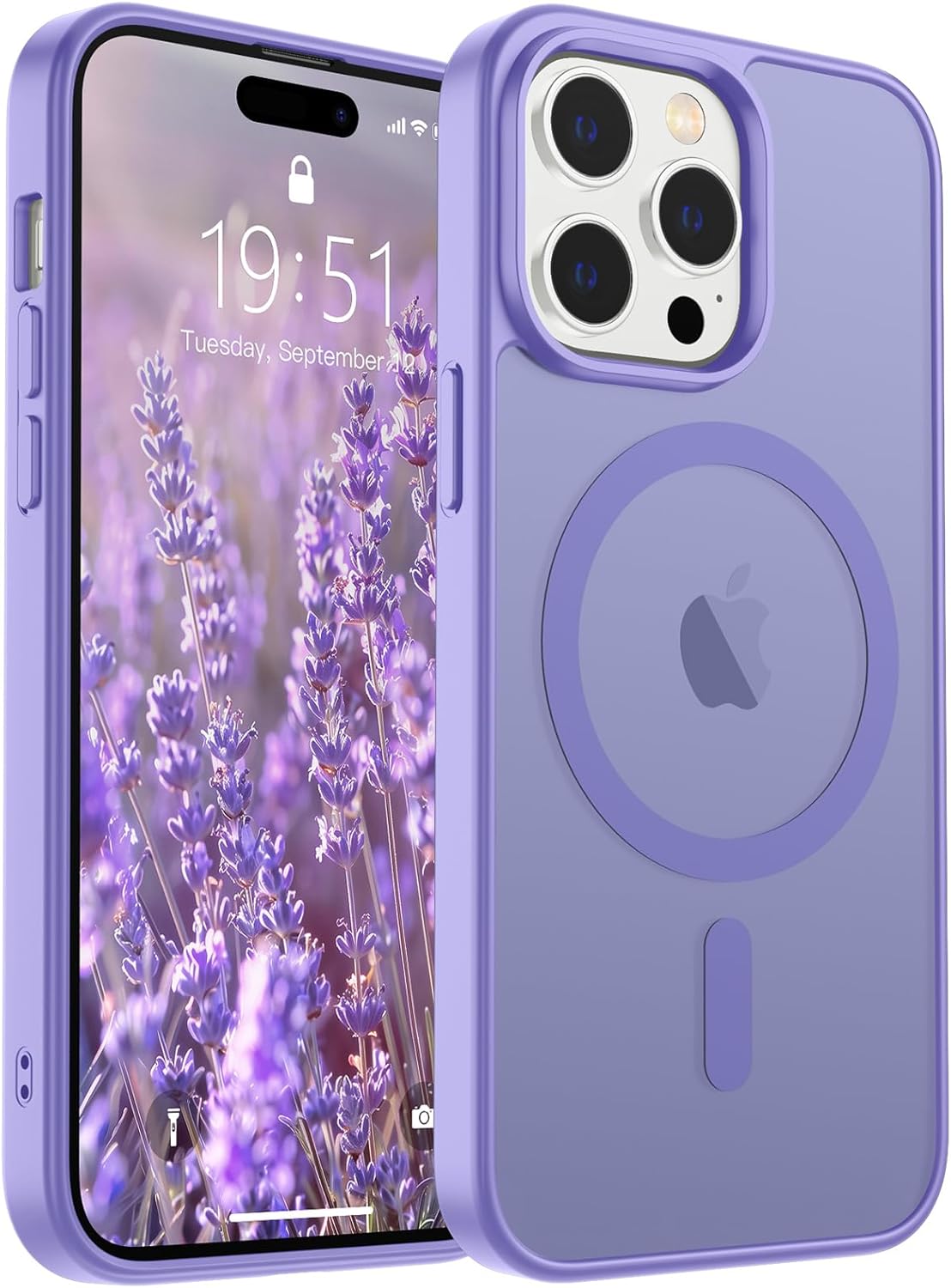 SUPFINE Magnetic for iPhone 17 Case (Compatible with MagSafe)(Military Grade Drop Protection) Translucent Matte Shockproof with Anti-Fingerprint Phone Cover,Black