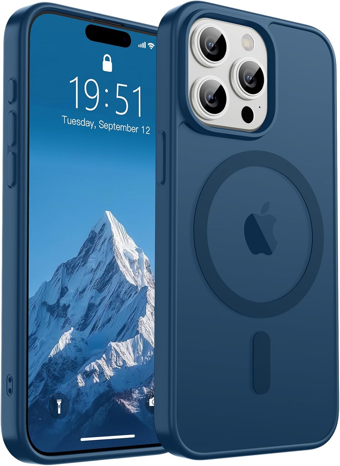SUPFINE Magnetic for iPhone 17 Case (Compatible with MagSafe)(Military Grade Drop Protection) Translucent Matte Shockproof with Anti-Fingerprint Phone Cover,Black