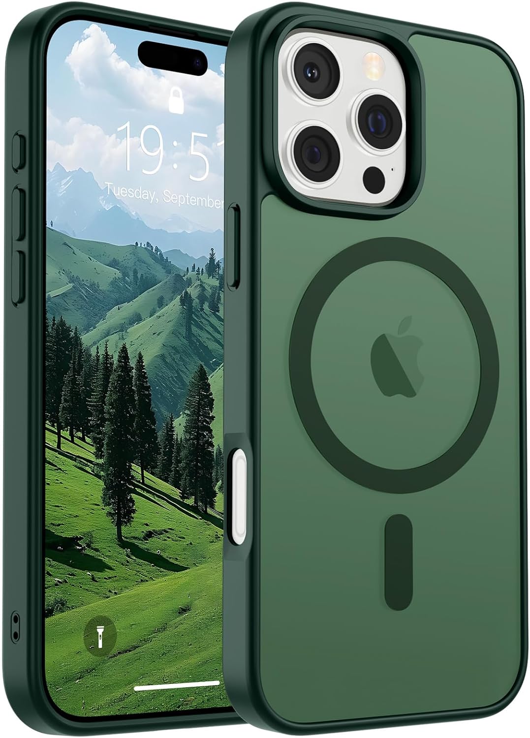 SUPFINE Magnetic for iPhone 17 Case (Compatible with MagSafe)(Military Grade Drop Protection) Translucent Matte Shockproof with Anti-Fingerprint Phone Cover,Black