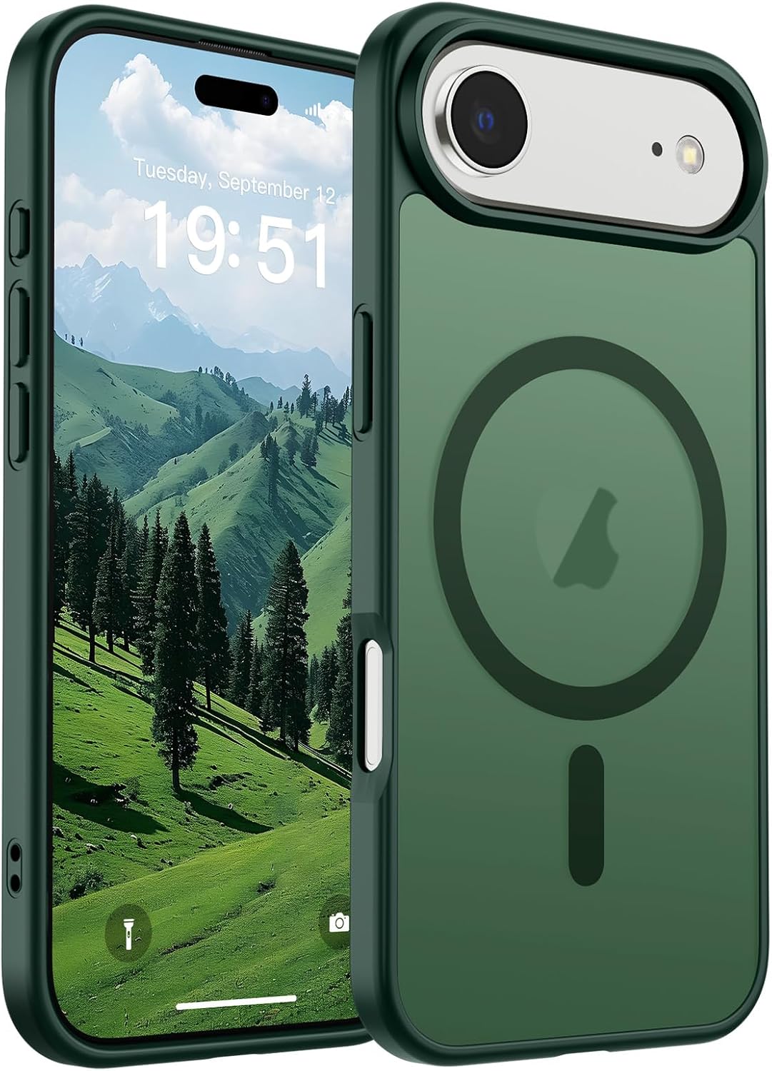 SUPFINE Magnetic for iPhone 17 Case (Compatible with MagSafe)(Military Grade Drop Protection) Translucent Matte Shockproof with Anti-Fingerprint Phone Cover,Black