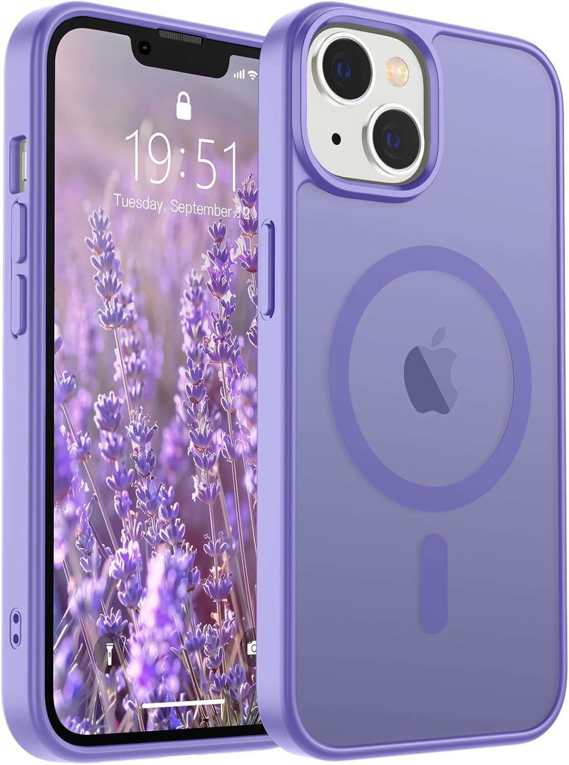 SUPFINE Magnetic for iPhone 17 Case (Compatible with MagSafe)(Military Grade Drop Protection) Translucent Matte Shockproof with Anti-Fingerprint Phone Cover,Black