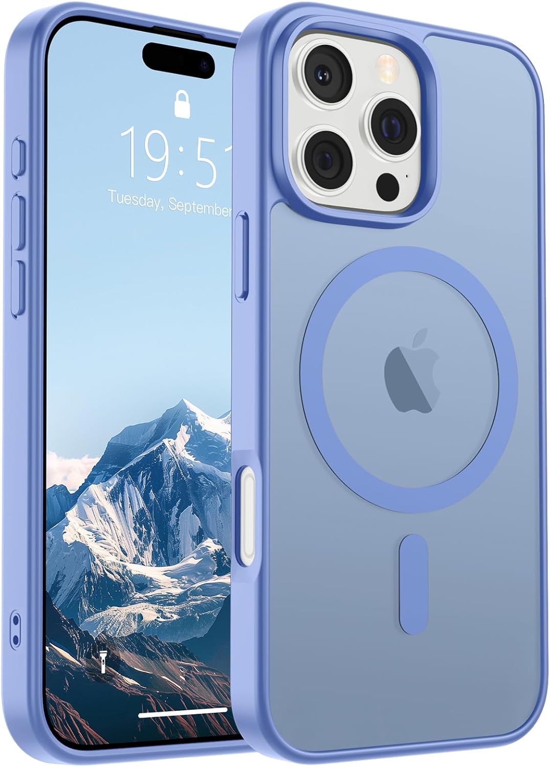 SUPFINE Magnetic for iPhone 17 Case (Compatible with MagSafe)(Military Grade Drop Protection) Translucent Matte Shockproof with Anti-Fingerprint Phone Cover,Black