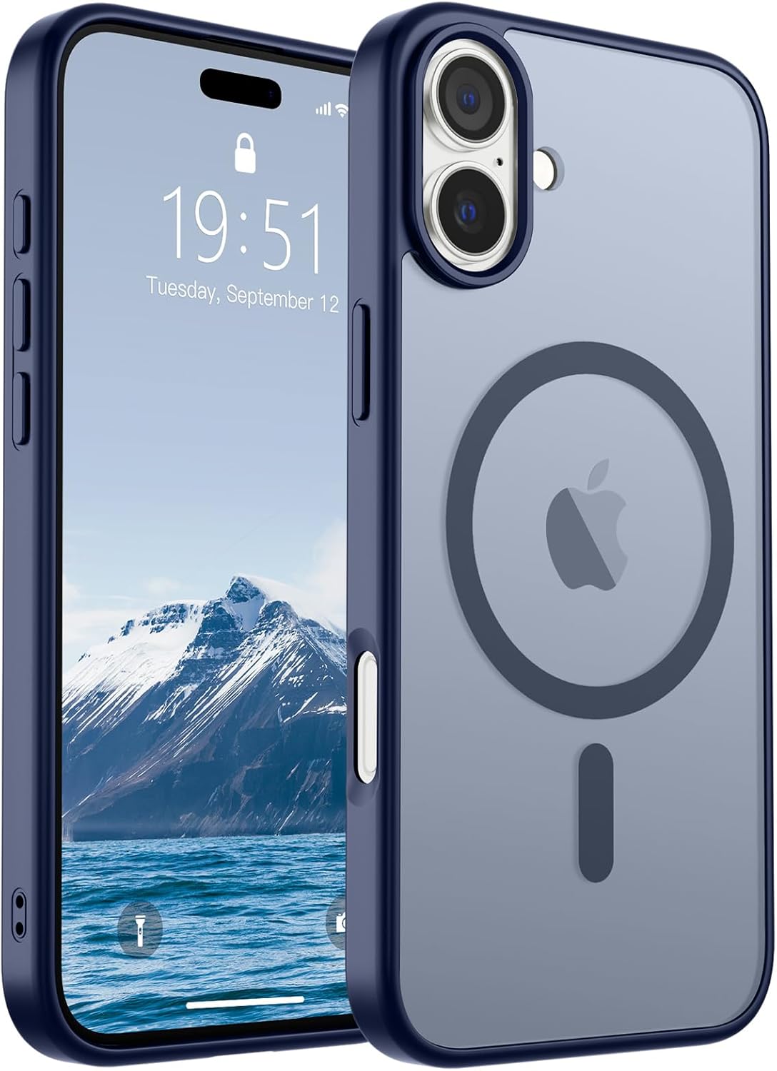 SUPFINE Magnetic for iPhone 17 Case (Compatible with MagSafe)(Military Grade Drop Protection) Translucent Matte Shockproof with Anti-Fingerprint Phone Cover,Black