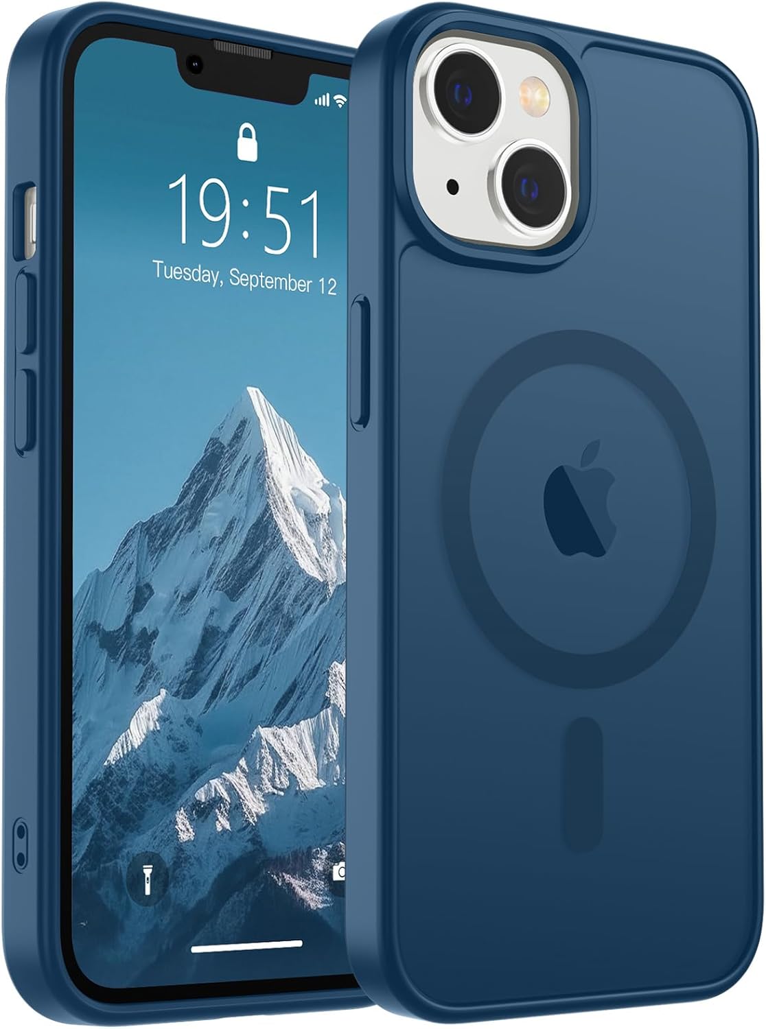 SUPFINE Magnetic for iPhone 17 Case (Compatible with MagSafe)(Military Grade Drop Protection) Translucent Matte Shockproof with Anti-Fingerprint Phone Cover,Black