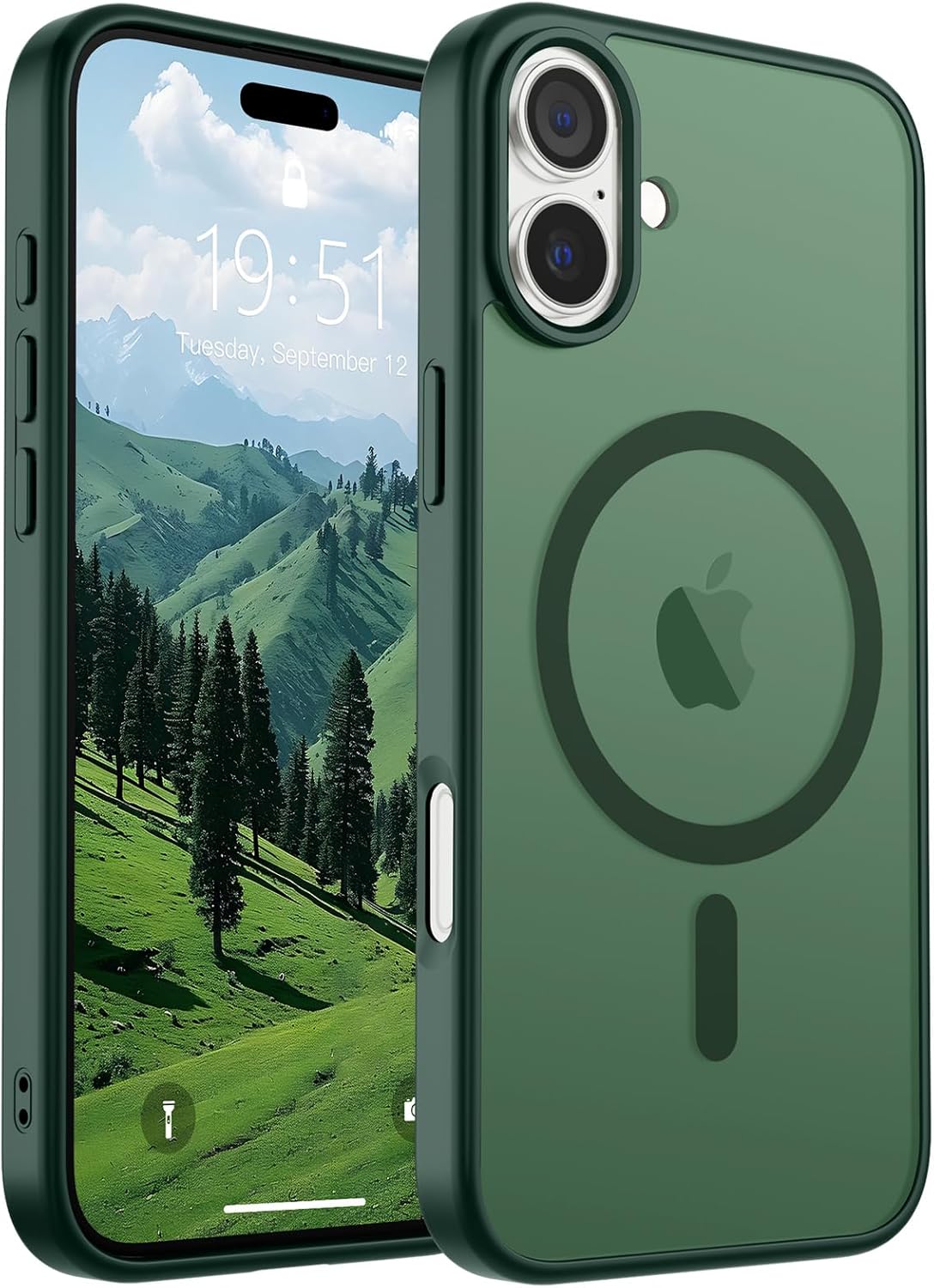 SUPFINE Magnetic for iPhone 17 Case (Compatible with MagSafe)(Military Grade Drop Protection) Translucent Matte Shockproof with Anti-Fingerprint Phone Cover,Black