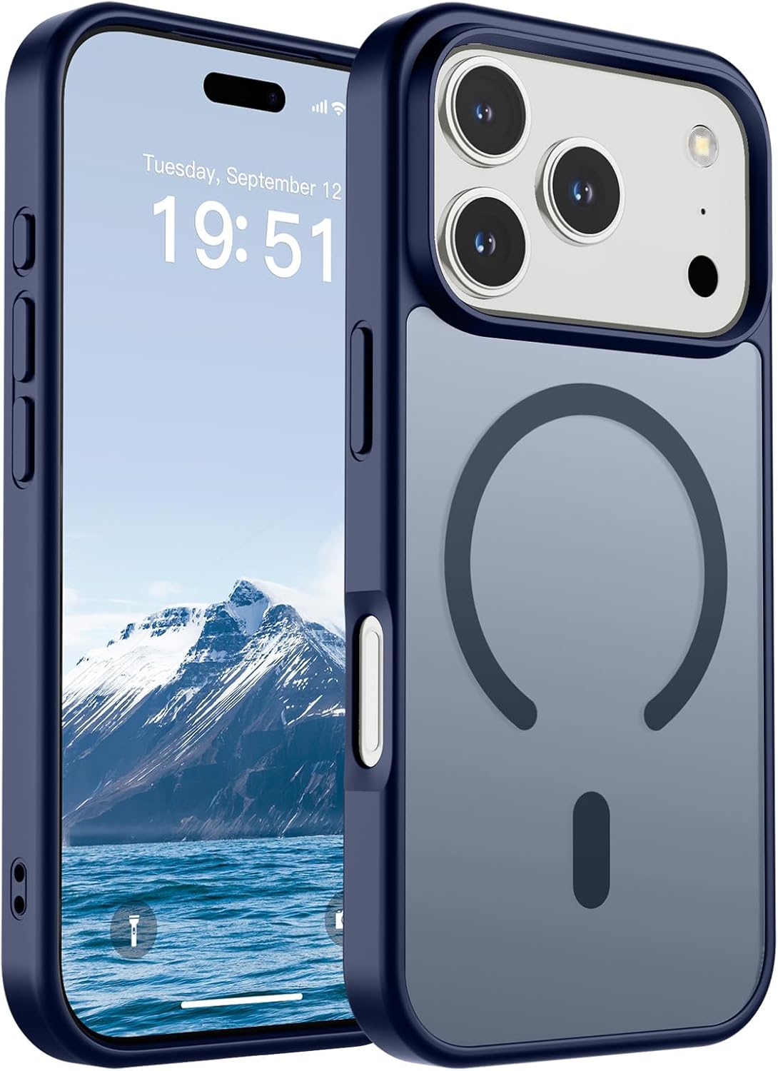 SUPFINE Magnetic for iPhone 17 Case (Compatible with MagSafe)(Military Grade Drop Protection) Translucent Matte Shockproof with Anti-Fingerprint Phone Cover,Black
