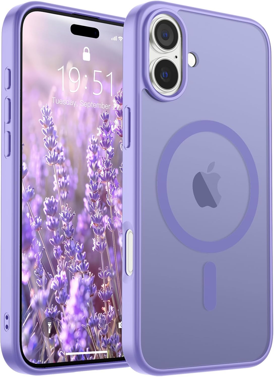 SUPFINE Magnetic for iPhone 17 Case (Compatible with MagSafe)(Military Grade Drop Protection) Translucent Matte Shockproof with Anti-Fingerprint Phone Cover,Black