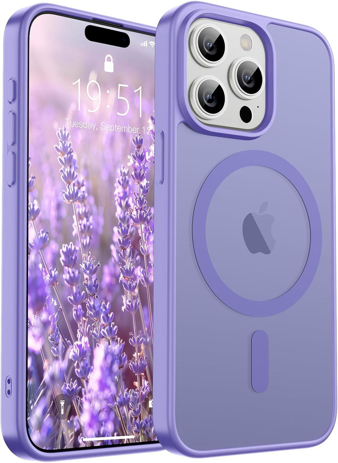 SUPFINE Magnetic for iPhone 17 Case (Compatible with MagSafe)(Military Grade Drop Protection) Translucent Matte Shockproof with Anti-Fingerprint Phone Cover,Black