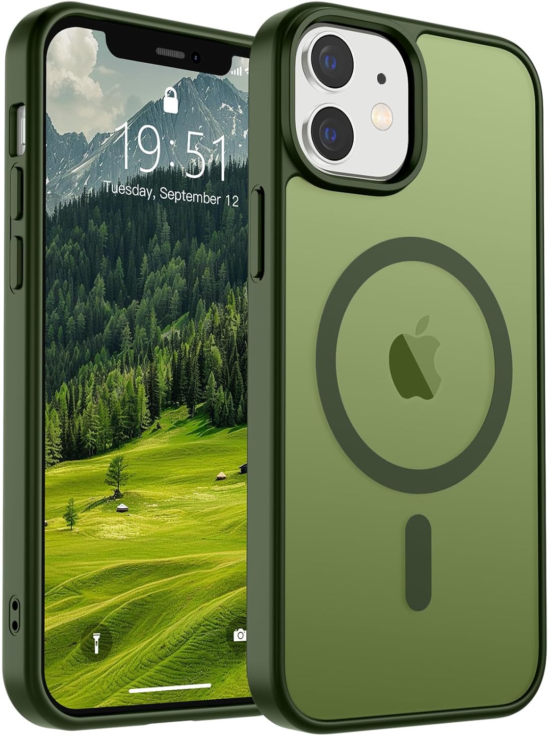 SUPFINE Magnetic for iPhone 17 Case (Compatible with MagSafe)(Military Grade Drop Protection) Translucent Matte Shockproof with Anti-Fingerprint Phone Cover,Black