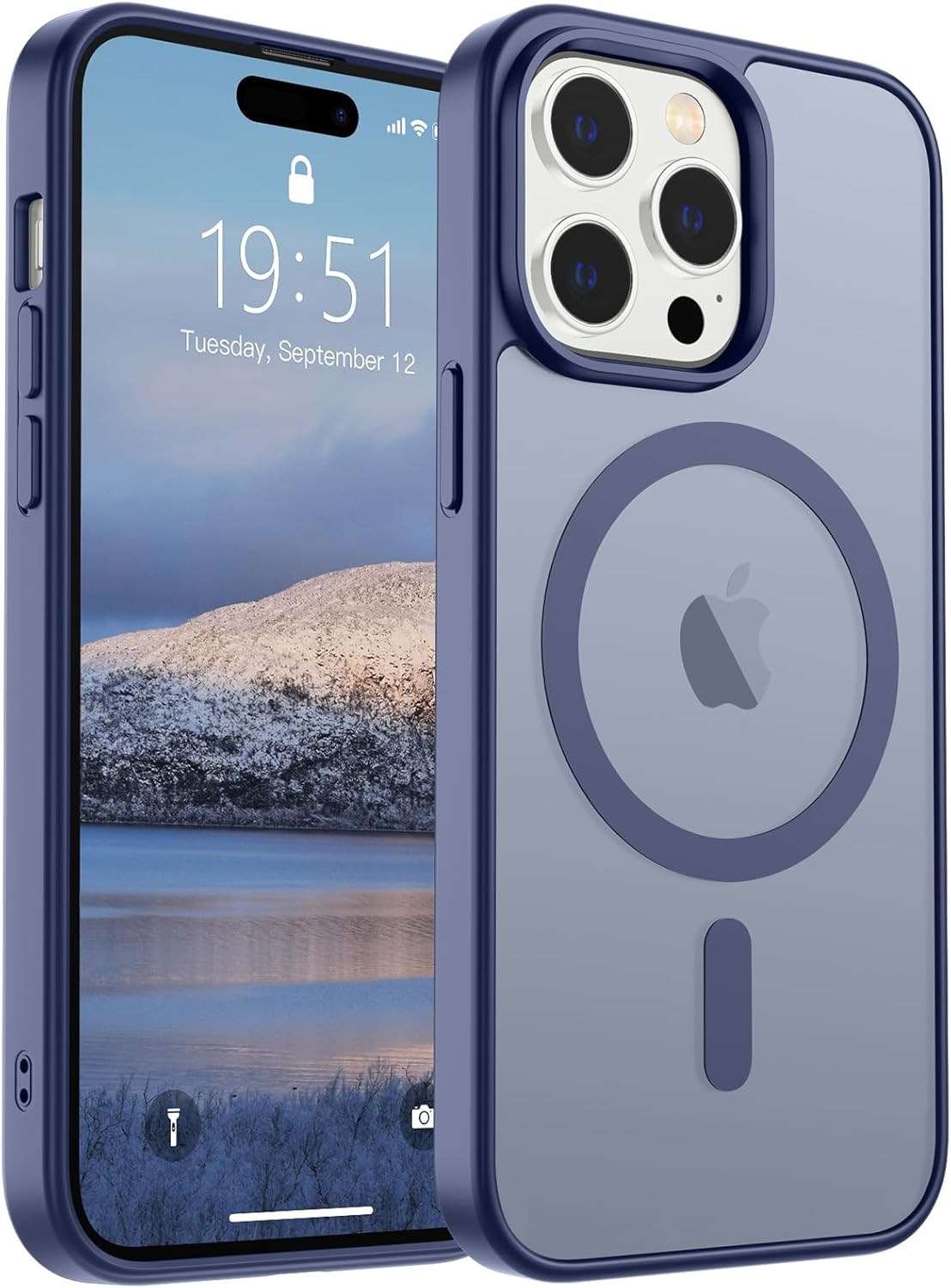 SUPFINE Magnetic for iPhone 17 Case (Compatible with MagSafe)(Military Grade Drop Protection) Translucent Matte Shockproof with Anti-Fingerprint Phone Cover,Black