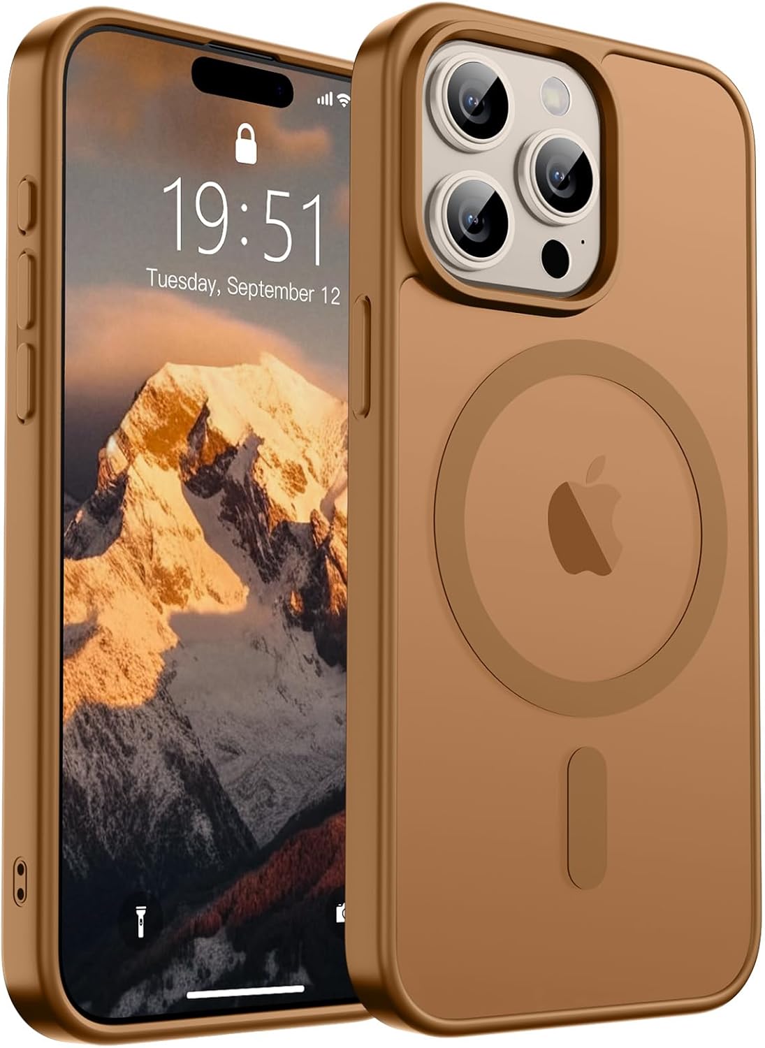 SUPFINE Magnetic for iPhone 17 Case (Compatible with MagSafe)(Military Grade Drop Protection) Translucent Matte Shockproof with Anti-Fingerprint Phone Cover,Black