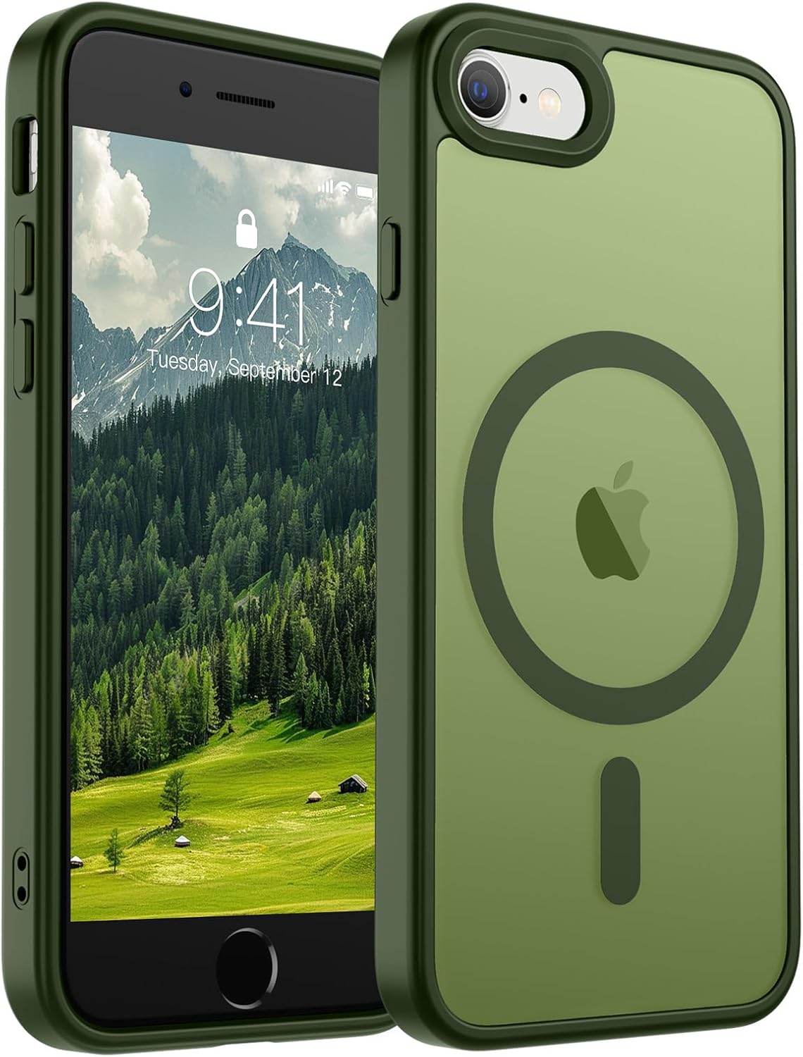 SUPFINE Magnetic for iPhone 17 Case (Compatible with MagSafe)(Military Grade Drop Protection) Translucent Matte Shockproof with Anti-Fingerprint Phone Cover,Black