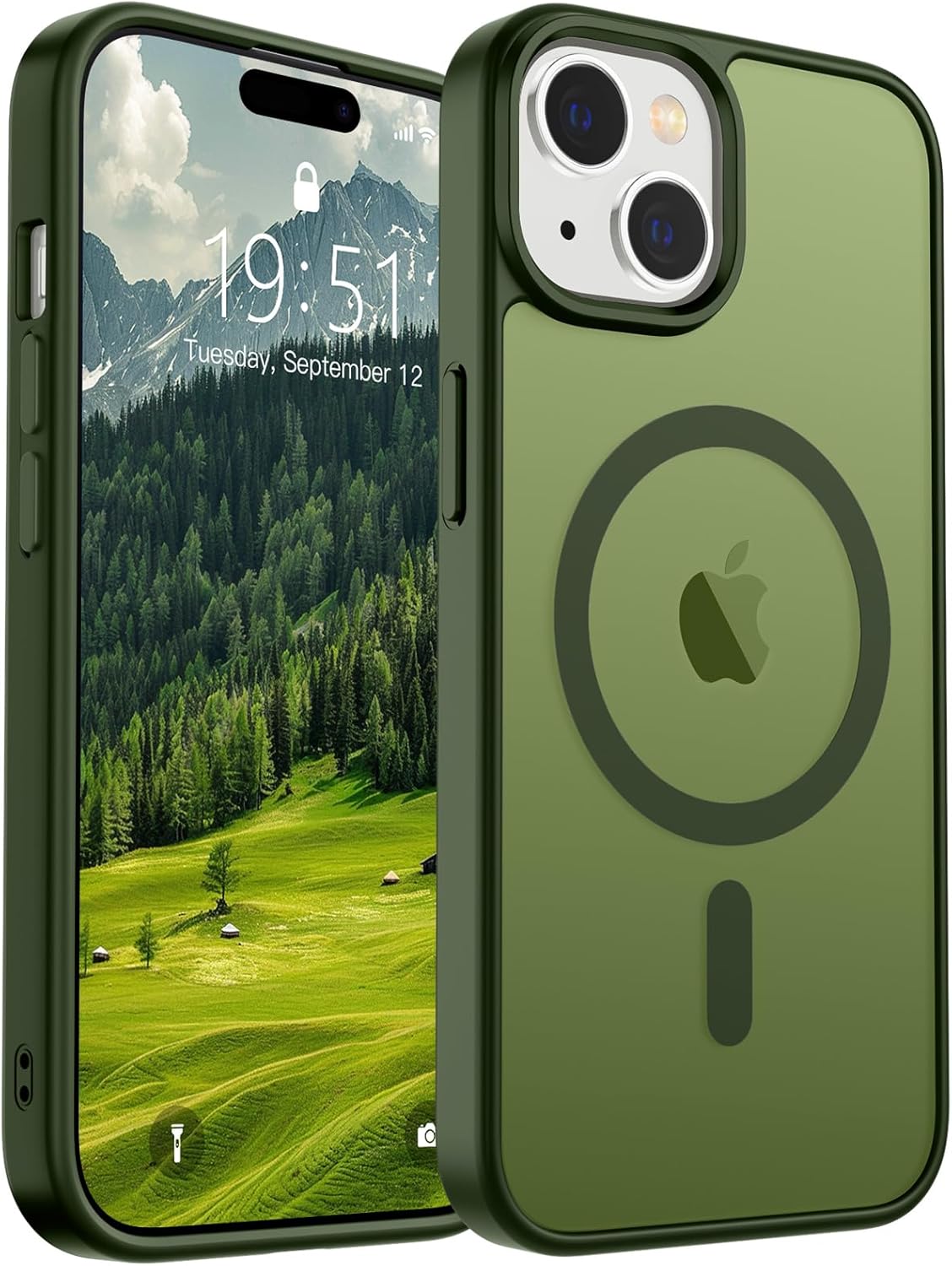 SUPFINE Magnetic for iPhone 17 Case (Compatible with MagSafe)(Military Grade Drop Protection) Translucent Matte Shockproof with Anti-Fingerprint Phone Cover,Black
