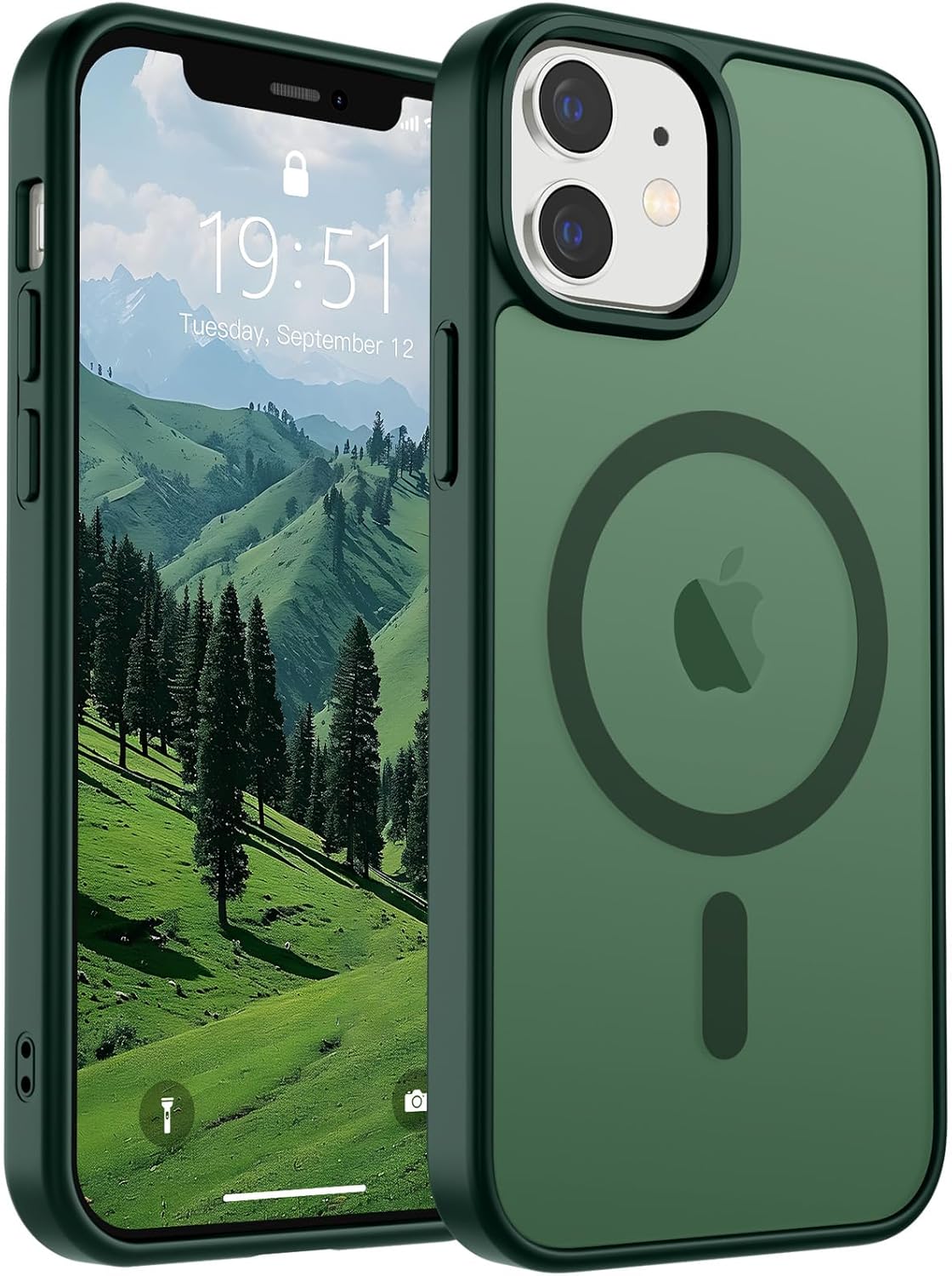 SUPFINE Magnetic for iPhone 17 Case (Compatible with MagSafe)(Military Grade Drop Protection) Translucent Matte Shockproof with Anti-Fingerprint Phone Cover,Black