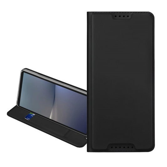 Dux Ducis SKIN PRO tok álló, bőr hatású (FLIP, oldalra nyíló, kártyazseb, asztali tartó) FEKETE Xiaomi Poco F7 Pro (GP-172298)