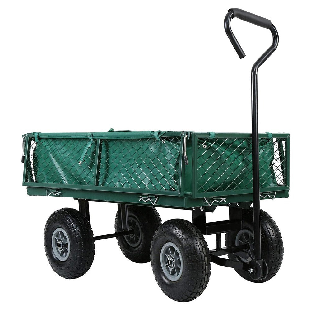 Kovový záhradný ručný vozík s nosnosťou 300 kg